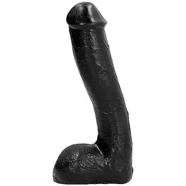 Dildo Realistico All Black con Trama Ondulata per Piaceri Anali